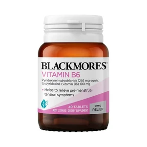 (PRE ORDER) Blackmores Vitamin B6 100mg 40 Tablets shelf life 2yrs